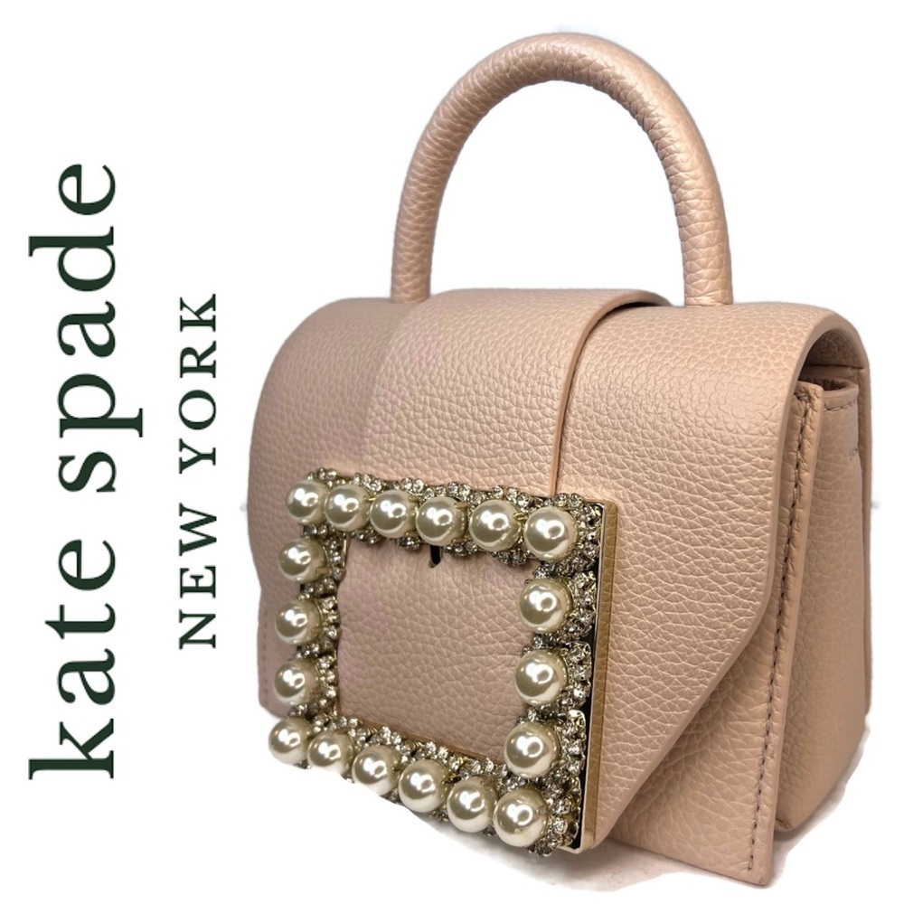 Kate Spade Knollwood Buckle Top Handle Dolce Blush Pink Beige Handbag Purse Hope